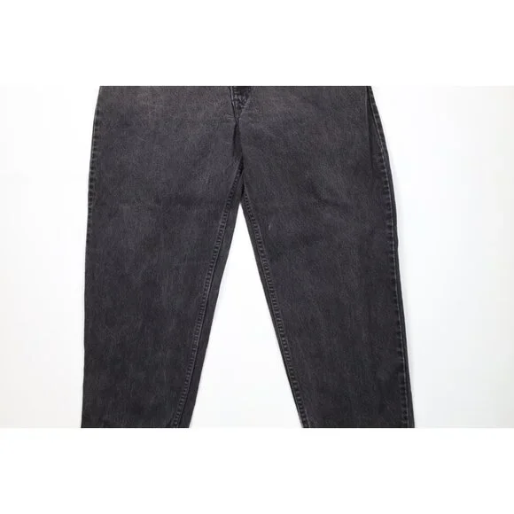 Vintage 90s Levis 550 Orange Tab Mens 40x28 Relaxed Tapered Leg Jeans Black USA